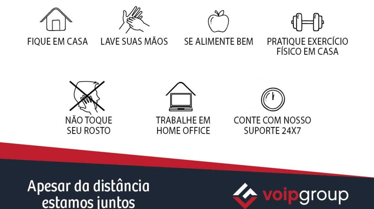 VoIP Group com Suporte e Comercial em home office a sua disposição